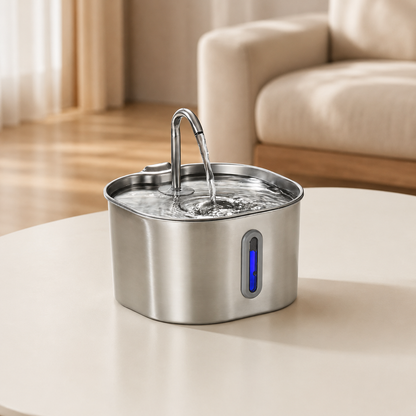 Fontanella per Gatti 2,2L in Acciaio Inox