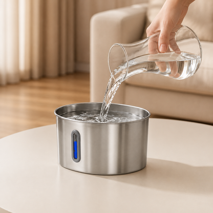 Fontanella per Gatti 2,2L in Acciaio Inox