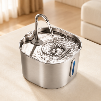 Fontanella per Gatti 2,2L in Acciaio Inox