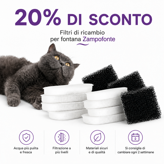 Filtri di ricambio per fontana Zampofonte