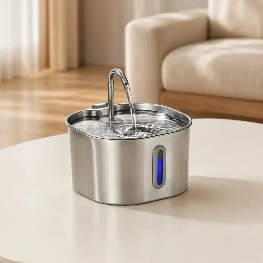 Fontanella per Gatti 2,2L in Acciaio Inox
