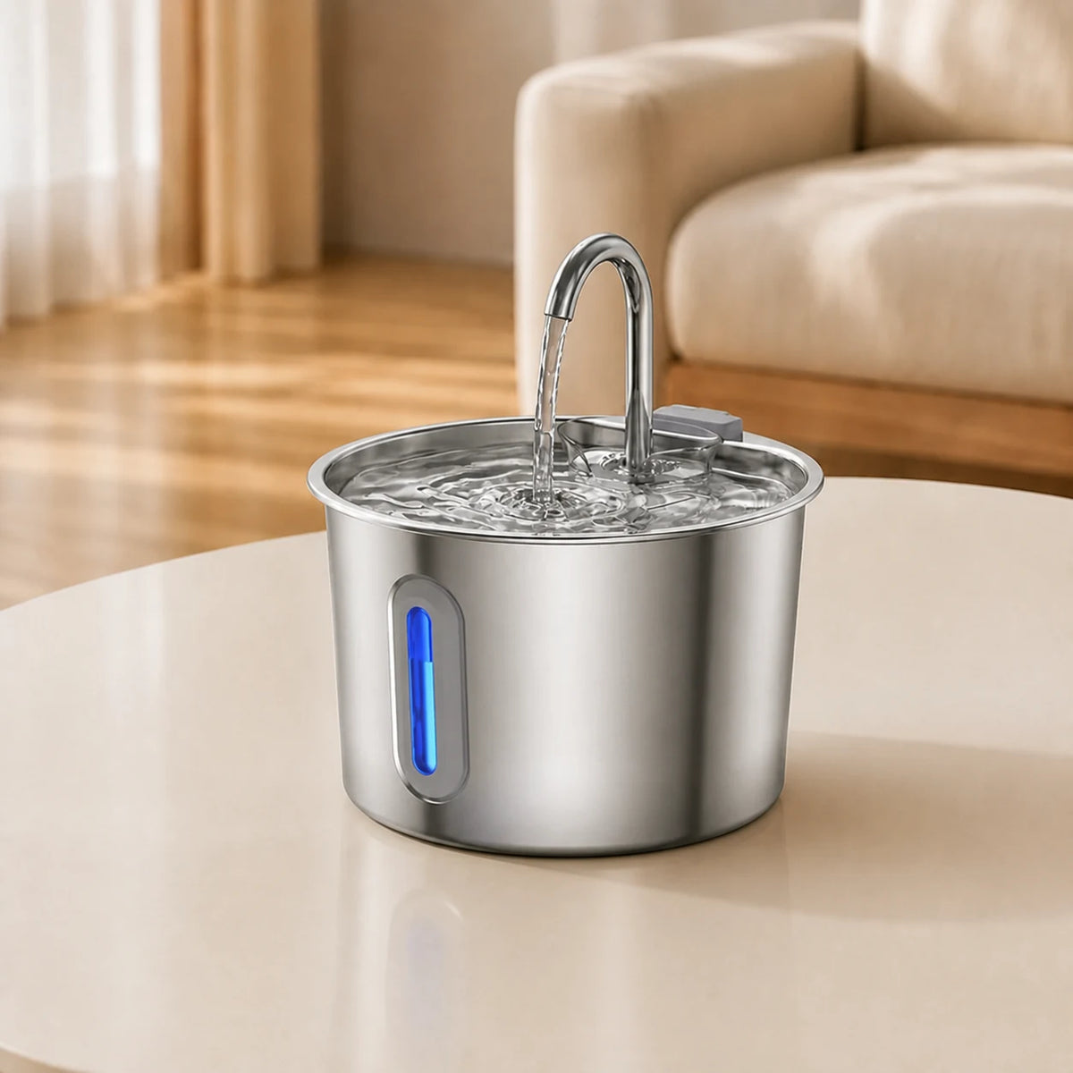 Fontanella per Gatti 2,2L in Acciaio Inox