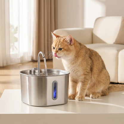 Fontanella per Gatti 2,2L in Acciaio Inox